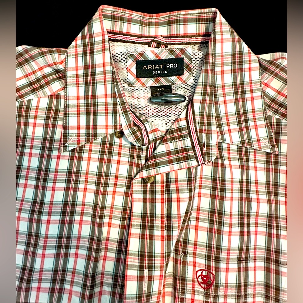 Ariat Pro Series Button Down Cowboy Shirt Sleeve Shirt (Large)